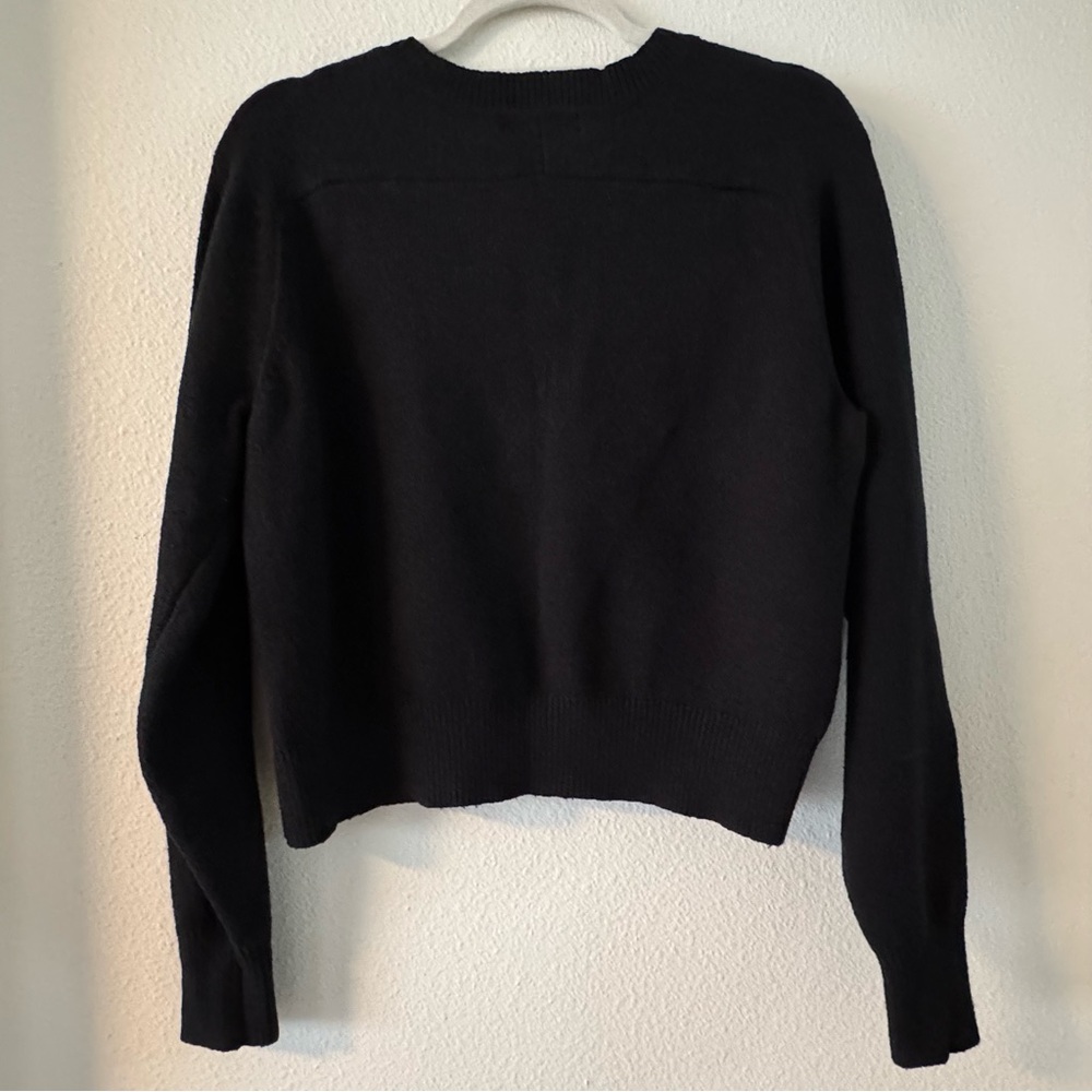 Nordstrom Black Cardigan Cotton Blend, Black, size L - Picture 7 of 16